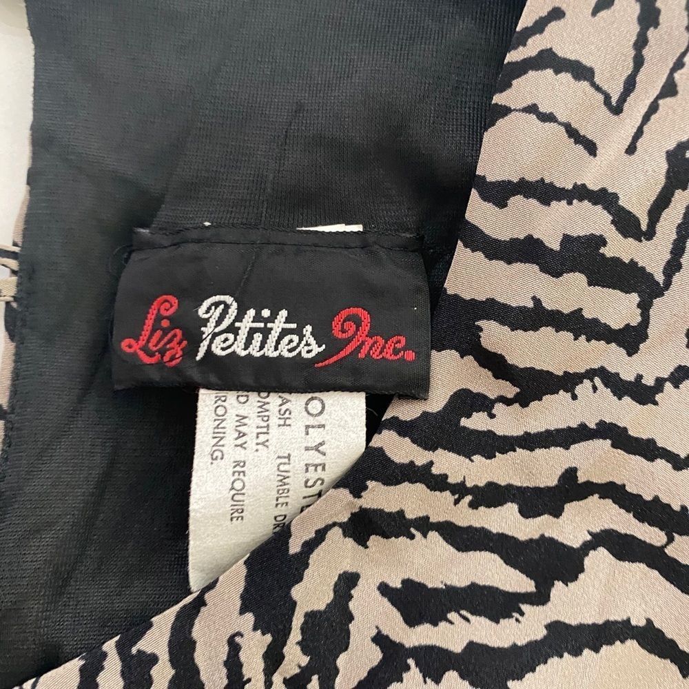 Vintage Liz Petites Inc Leopard Dress Size 8 - Picture 7 of 9